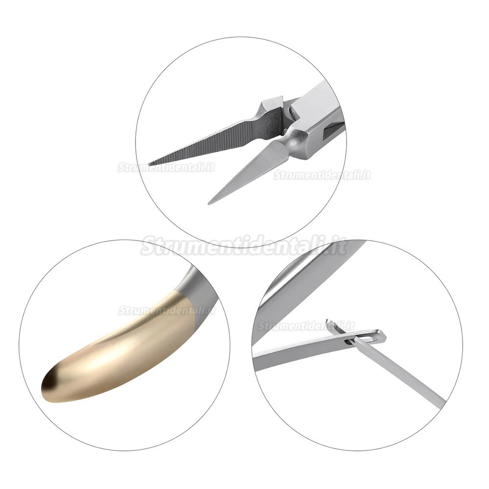 Pinzette per radici residue dentali estrazione denti Dritte/Curve 45&deg;/90&deg;